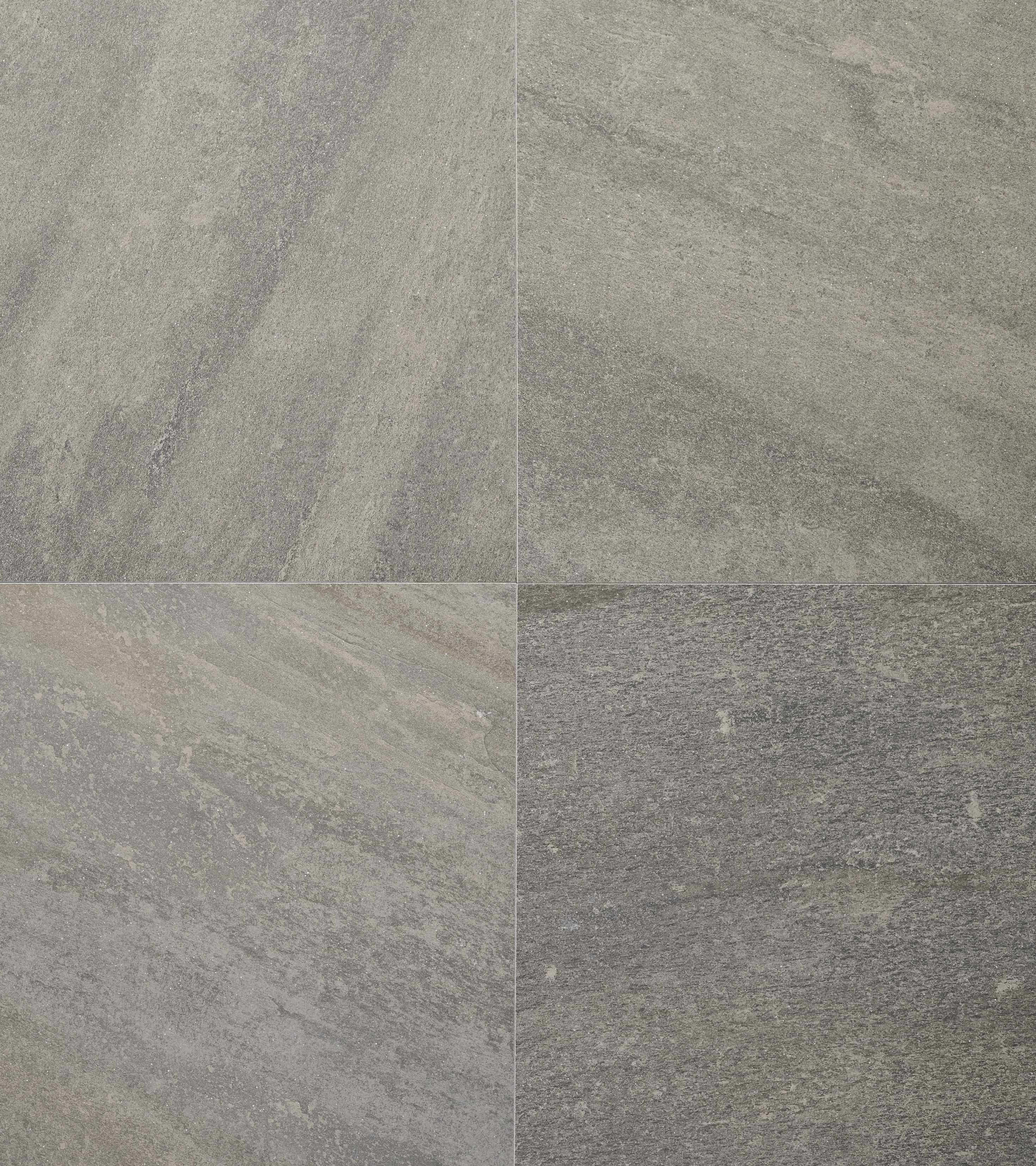 Fossil Black Quartz porcelain pavers no props