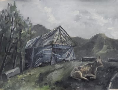 Abandoned tent on Road, Bajaura, Mandi
