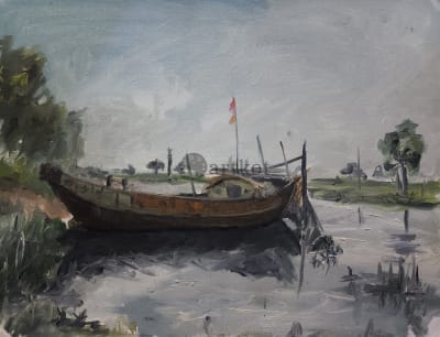 Boat of a fisherman, Dighwara