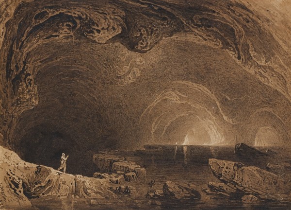 Shadow Valley Behind the Space of the Moon in Crystal light of brown and Orange by John Feustel