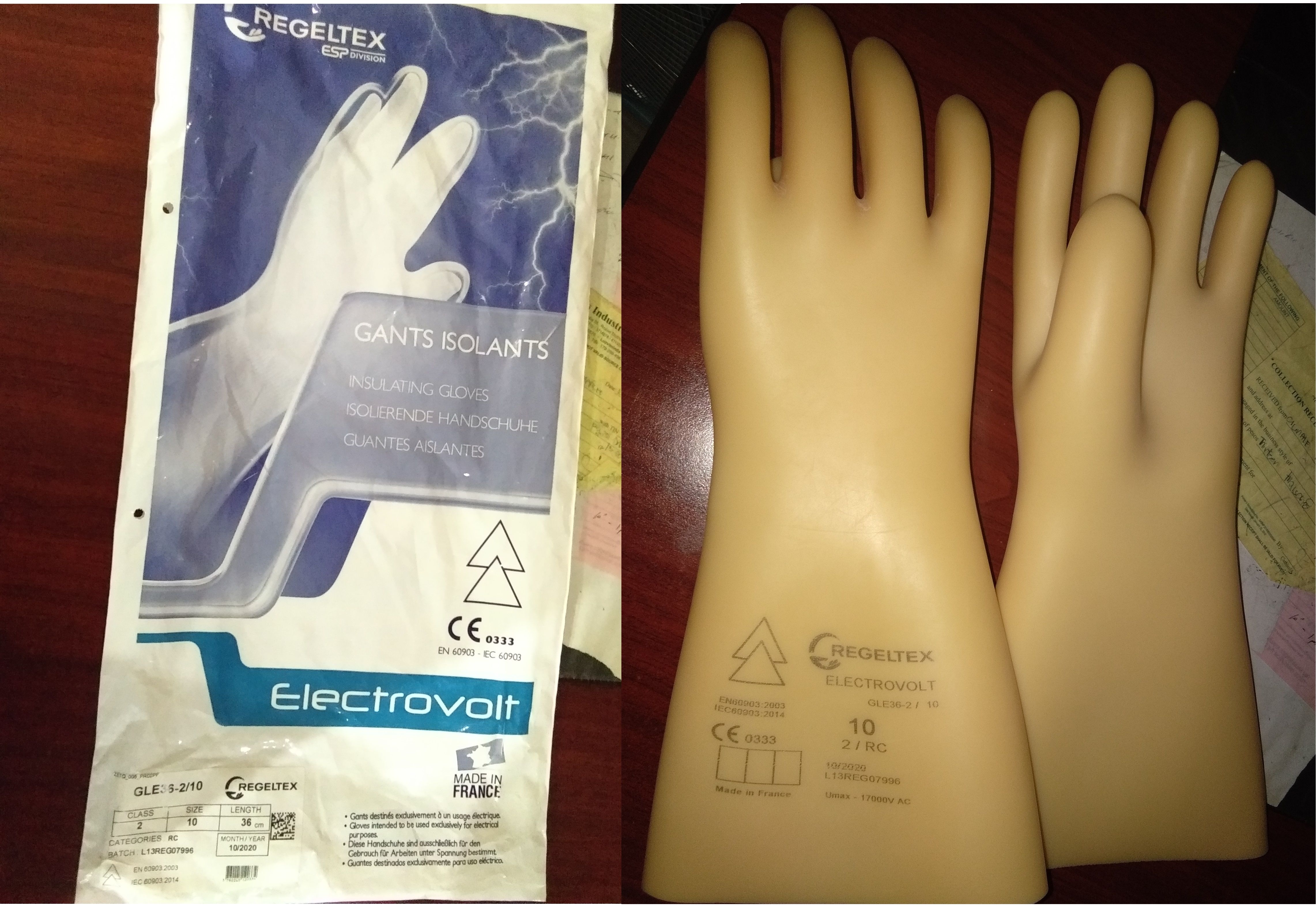 Surgant Regeltex en cuir pour gant isolant latex Electrovolt Regeltex