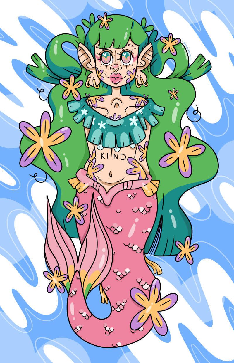 mermaid belly