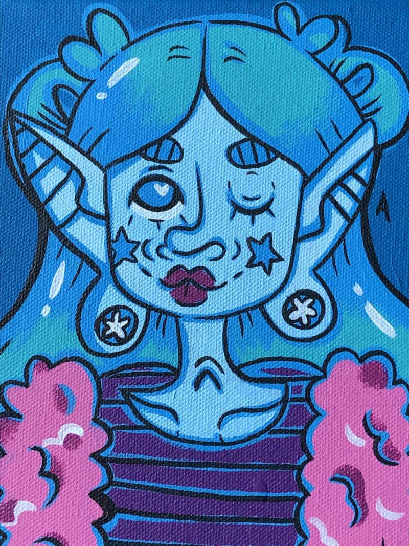 pretty rave girl 5x8"