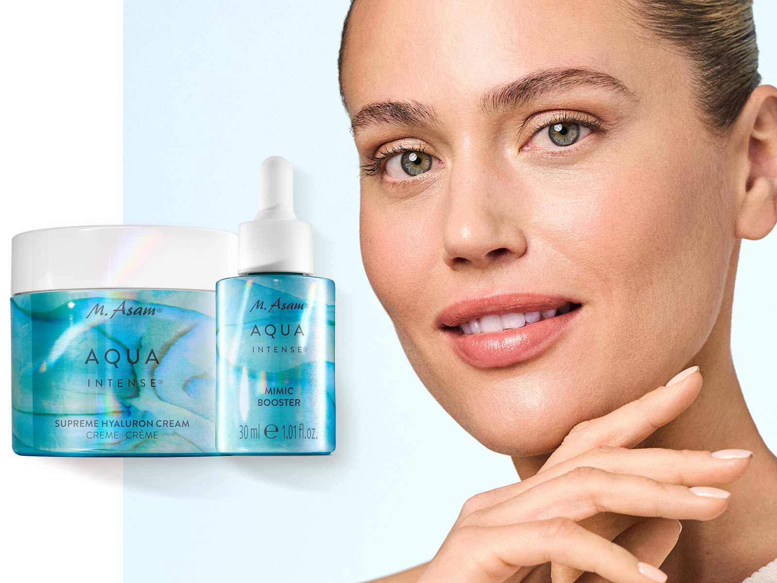 Beauty-Porträt mit M. Asam AQUA INTENSE Creme und Serum