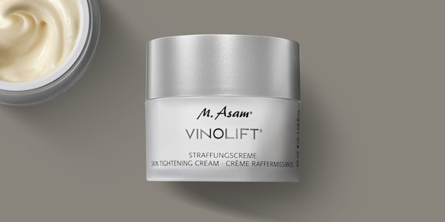 Packmittel der Pflegelinie Vinolift von M.Asam