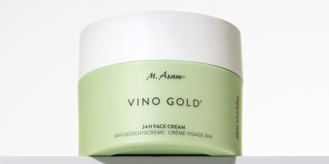 Produktbild VINO GOLD Creme im Tiegel von M. Asam auf hellem Hintergrund