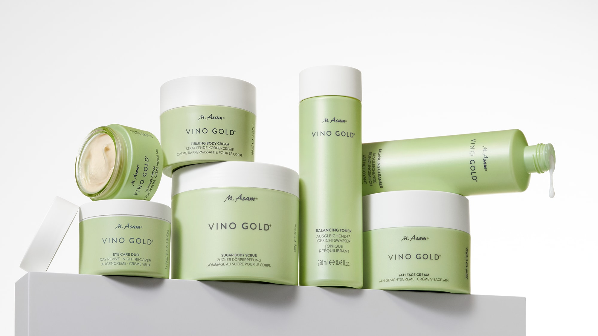 Packmittel der Pflegelinie Vino Gold von M.Asam
