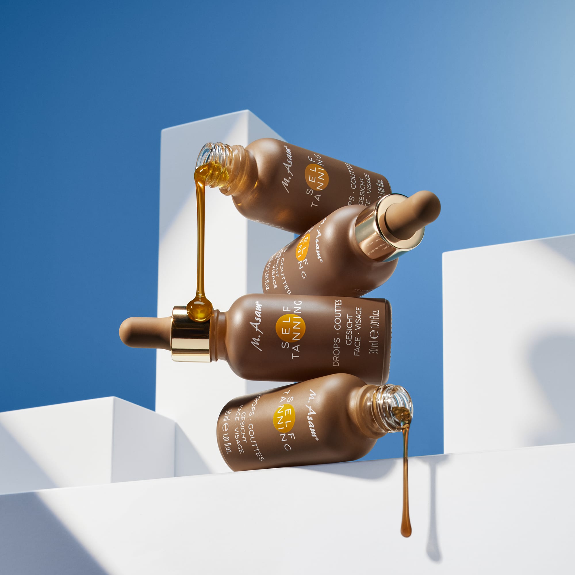 Packmittel der Sun Self Tanning Drops von M. Asam