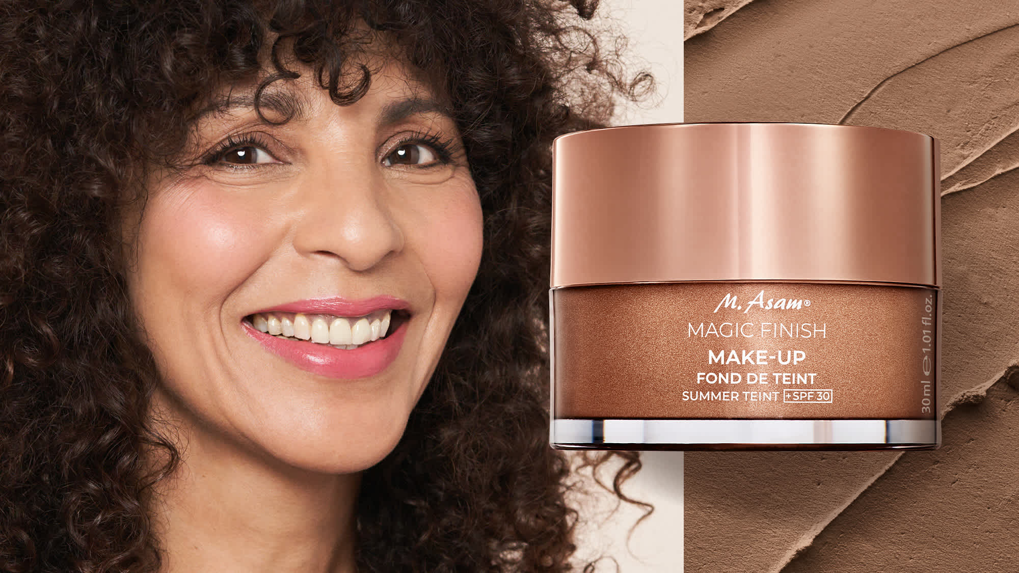 Textur-Swatch des Magic Finish Summer Teint Mousse von M.Asam