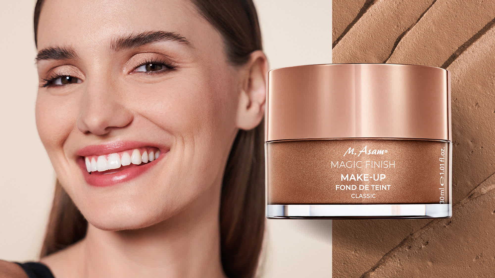 Textur-Swatch des Magic Finish Classic Mousse von M.Asam