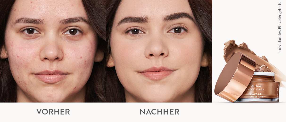 Vorher-nachher Beauty-Porträt mit M. Asam MAGIC FINISH Mousse
