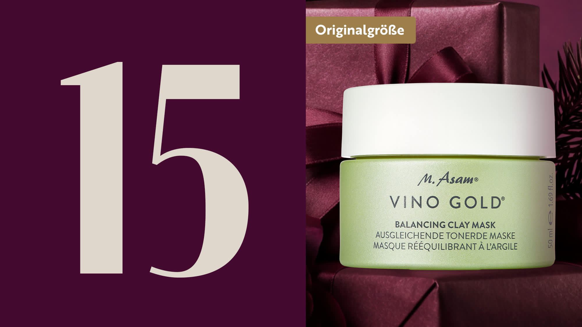 M. Asam VINO GOLD Balancing Clay Mask im Tiegel als Produktbild