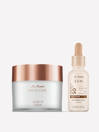 M. Asam MAGIC CARE Glow Up Gesichtscreme & Sun Drop Fluid Sonnenschutz Serum Gesicht LSF 50