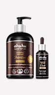 ahuhu ESSENTIAL Shampoing Anti-Âge & Élixir Capillaire Anti-Âge au Redensyl