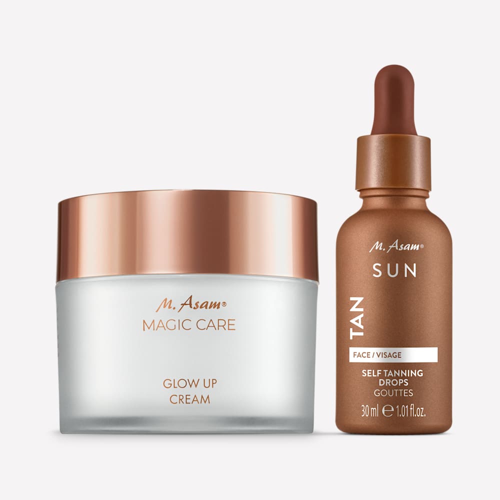 Glow Up Gesichtscreme & Self Tanning Drops Selbstbräuner Konzentrat Gesicht