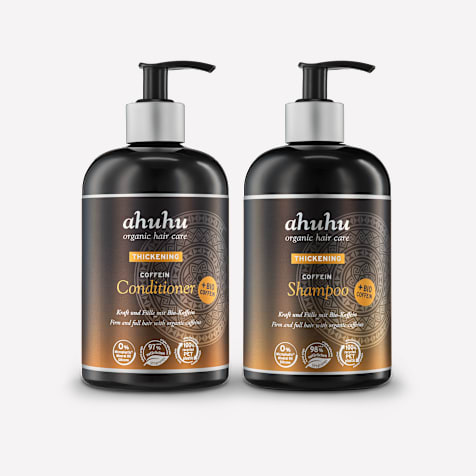 ahuhu THICKENING Coffein Shampoo & Coffein Conditioner für kräftige Haare