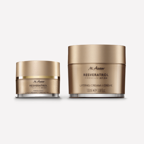M. Asam RESVERATROL PREMIUM NT50 Crème Liftante & Crème Contour des Yeux Perfectionnante en XXL