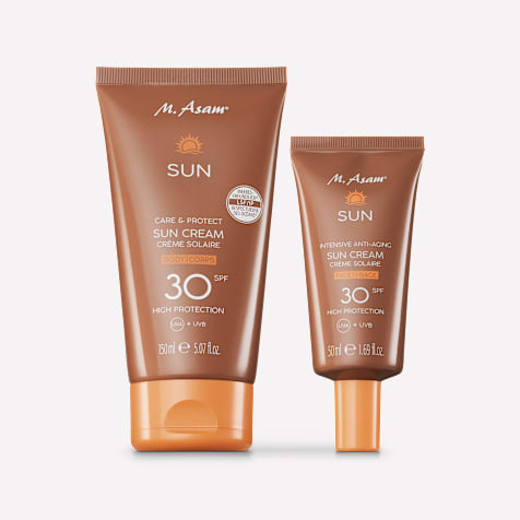 M. Asam SUN Crème solaire anti-âge intensif pour le visage SPF 30 & Crème solaire pour le corps SPF 30