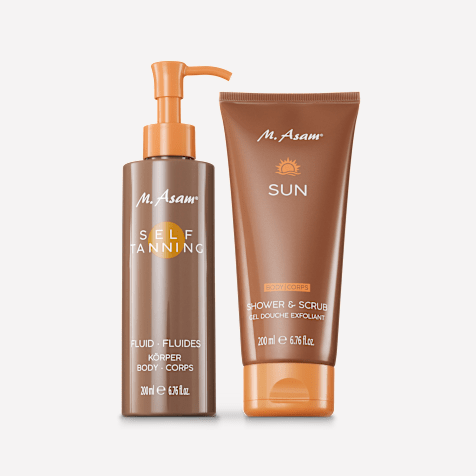 M. Asam SUN Gel douche & gommage et fluide autobronzant pour le corps