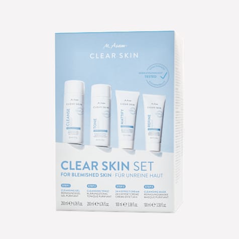 M. Asam CLEAR SKIN Routine de Soins Visage pour une Peau Clarifiée 4 Produits