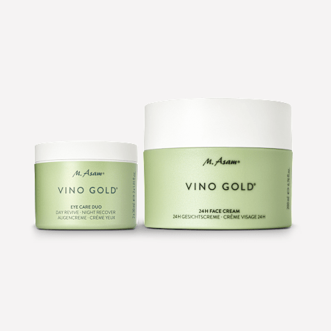 M. Asam VINO GOLD Crème visage 24h et Duo Crème contour des yeux pour le jour & la nuit