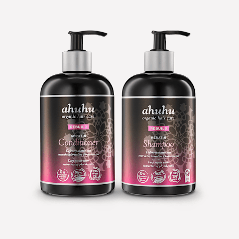 ahuhu REBUILD Keratin Shampoo & Conditioner für strapaziertes Haar