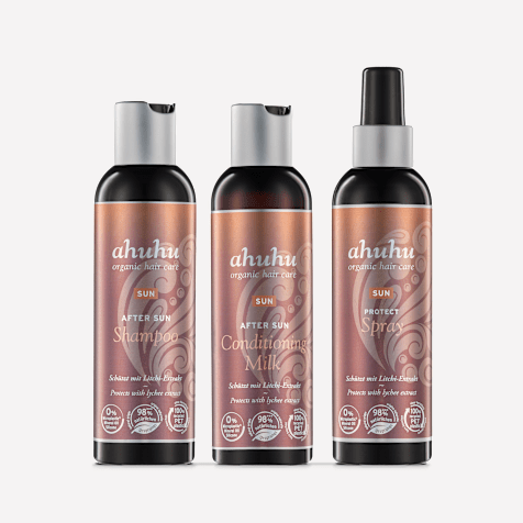 ahuhu SUN Routine de Soins Capillaires Après-Soleil 3 Produits