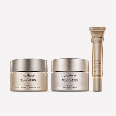 M. Asam RESVERATROL PREMIUM NT50 Ensemble de soin du visage raffermissant 3 pièces