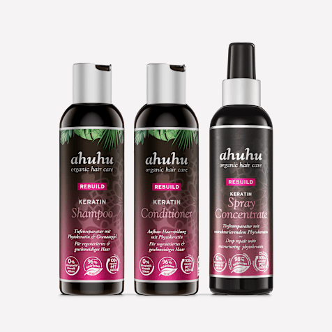 ahuhu REBUILD Keratin Anti-Haarbruch Routine 3-teilig