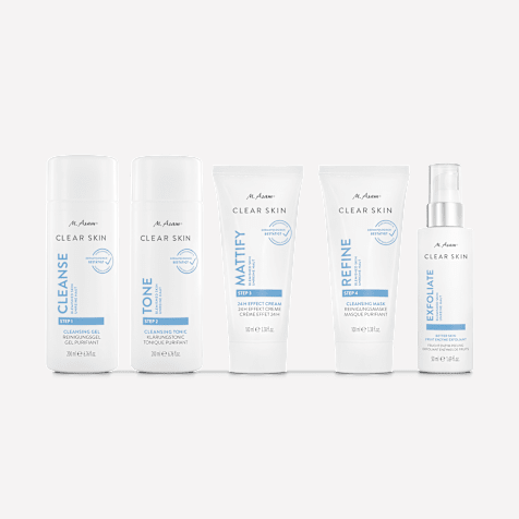 M. Asam CLEAR SKIN Reine Haut Gesichtspflege Routine 5-teilig