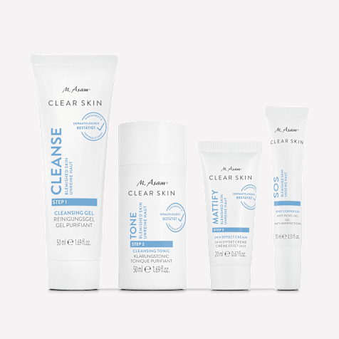 M. Asam CLEAR SKIN Reine Haut Kennenlern Gesichtspflege Routine 4-teilig