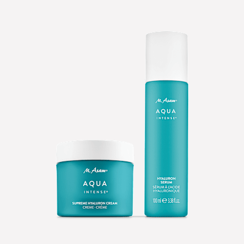 M. Asam AQUA INTENSE Hyaluron Gesichtsserum & Supreme Hyaluron Gesichtscreme