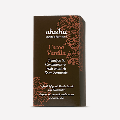 ahuhu MIX SET Cocoa Vanilla Haarpflege Routine für verbesserte Haarstruktur 4-teilig