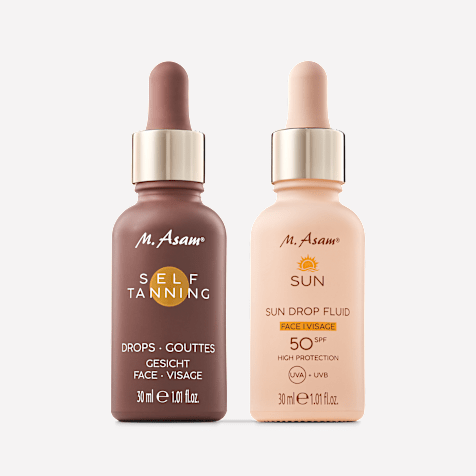 M. Asam SUN Sun Drop Fluid Serum LSF 50 & Self Tanning Selbstbräuner Konzentrat