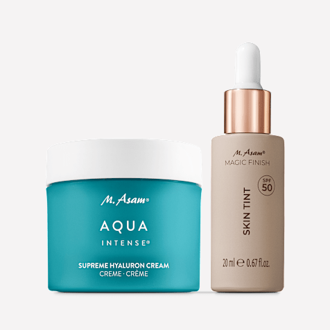 M. Asam AQUA INTENSE Supreme Hyaluron Crème Visage & Skin Tint Fond de Teint Cool Honey SPF 50