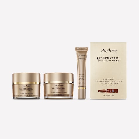 M. Asam RESVERATROL PREMIUM NT50 Coffret de Soins Raffermissants au Resvératrol 4 Produits
