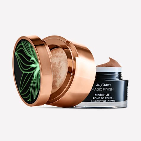M. Asam MAGIC FINISH 2in1 Make-up Mousse Summer Teint LSF 30 & Glow Powder Highlighter Glow In The Dark Edition