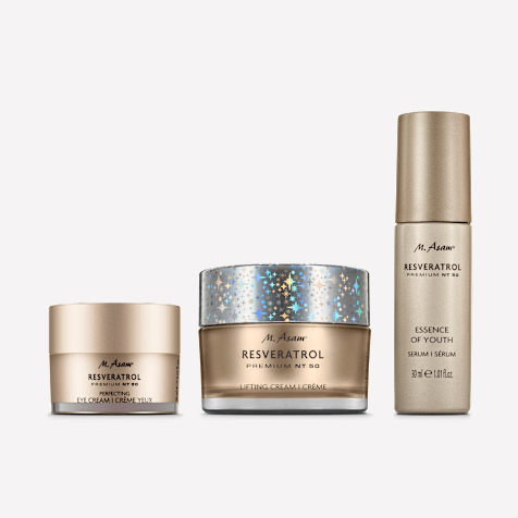 M. Asam RESVERATROL PREMIUM NT50 Straffende Pflege Routine Christmas Star Edition 3-teilig
