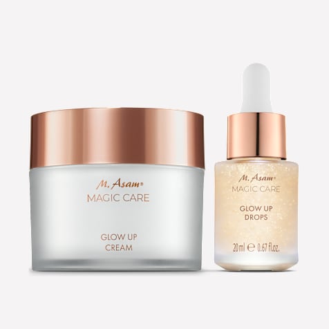 M. Asam MAGIC CARE Glow Up Drops Gold Sérum Visage Booster d'Éclat & Glow Up Crème Visage Booster d'Éclat