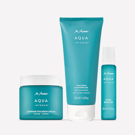 M. Asam AQUA INTENSE Routine de soin du visage à l’acide hyaluronique pour une peau repulpée et lisse