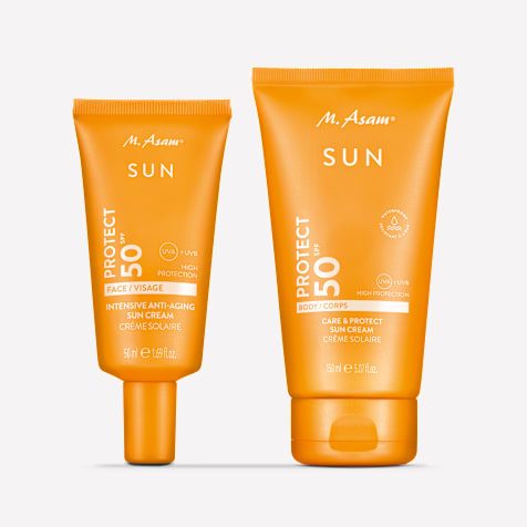 M. Asam SUN Sonnencreme Gesicht Anti-Aging & Sonnencreme Körper LSF 50