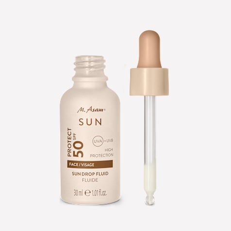 M. Asam SUN Sun Drop Fluid Sonnenschutz Serum Gesicht LSF 50