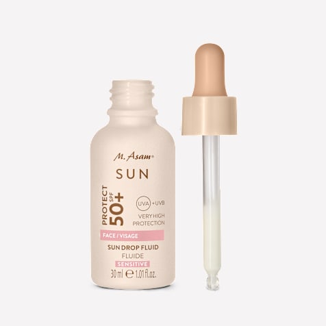 M. Asam SUN Sun Drop Fluid Sonnenschutz Serum Gesicht LSF 50+ Sensitiv