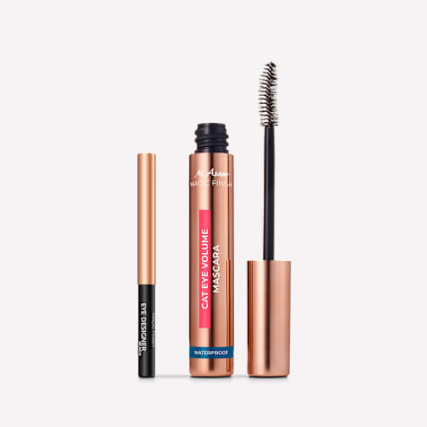 M. Asam MAGIC FINISH Cat Eye Volume Mascara Deep Black Waterproof & Eye Designer Kajal Black