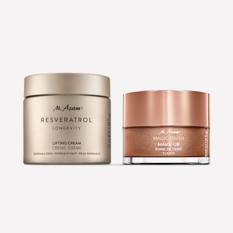 M. Asam RESVERATROL LONGEVITY Lifting Gesichtscreme & Make-up Mousse Classic