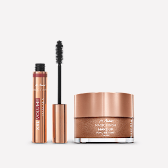 M. Asam MAGIC FINISH Fond de teint mousse classique & mascara volume XXL noir profond