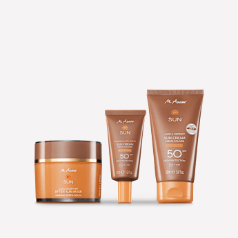 M. Asam SUN Routine de protection solaire pour le visage et le corps SPF 50 3 pièces