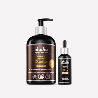 ahuhu ESSENTIAL Shampoing Anti-âge Anti-chute de cheveux & Sérum pour cuir chevelu avec Redensyl