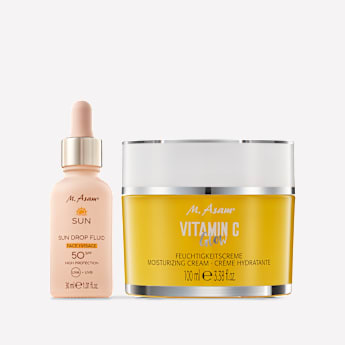 M. Asam VITAMIN C Sérum Solaire Visage SPF 50 & Crème Visage à la Vitamine C