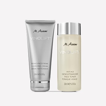 M. Asam VINOLIFT Crème nettoyante & eau micellaire anti-âge